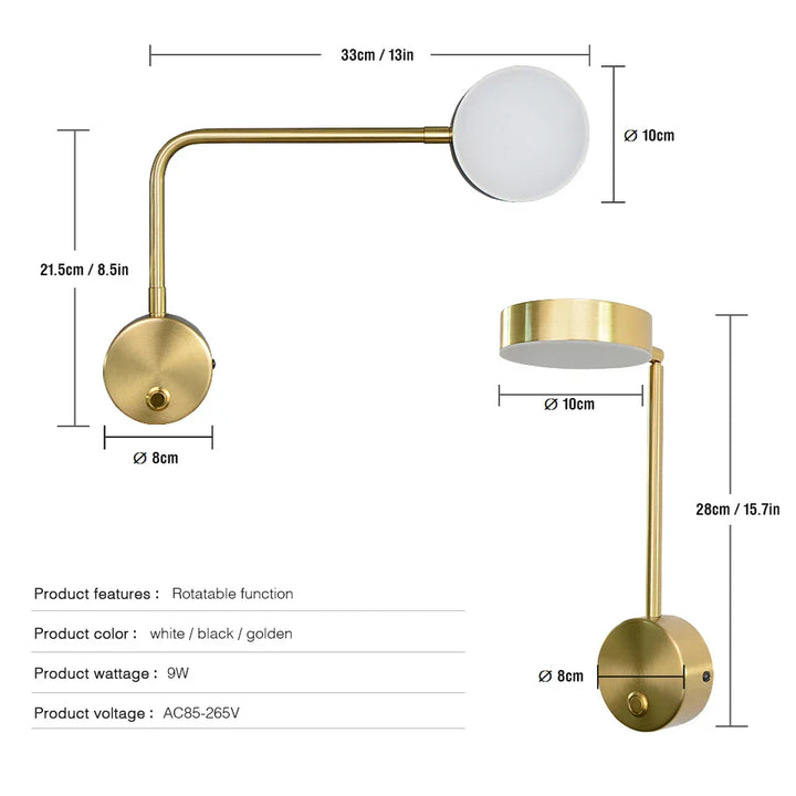 NordicGlow - Adjustable LED Wall Lamp for Modern Interior Bowlift