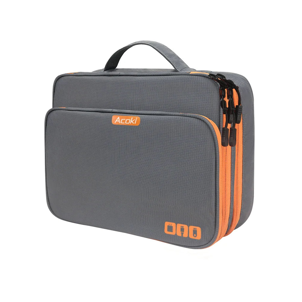 BowLift | Electronics Organizer TECHNIVO LayerPro | 3-Layer Cable Bag | Waterproof & Large Volume | For iPad, Chargers & Accessories