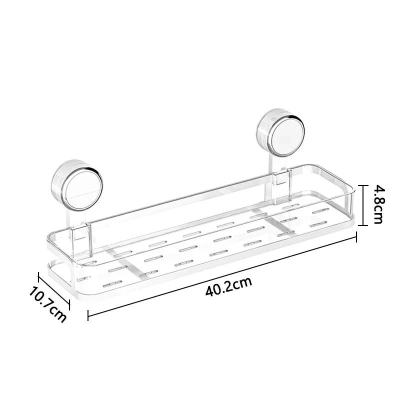 BowLift | Wall shelf with suction cup | No drilling | Shelf for bathroom & kitchen | Multifunctional