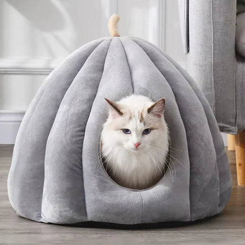 BowLift | Pumpkinpaws Cozy Pumpkin-shaped Cat Bed for winter comfort & halloween atmosphere