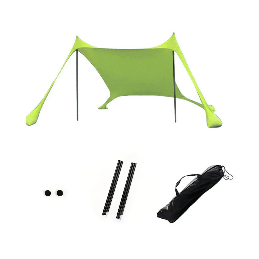 BowLift | Solaviva Beach Tent with UV Protection UPF50+ | Windproof & Waterproof | For 3–4 People | 200×200×170 cm