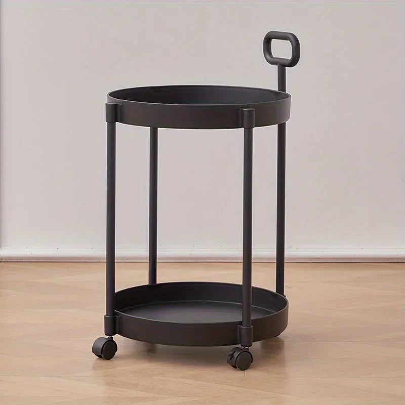 BowLift | 2-Layer Side Table on Wheels with Handle
