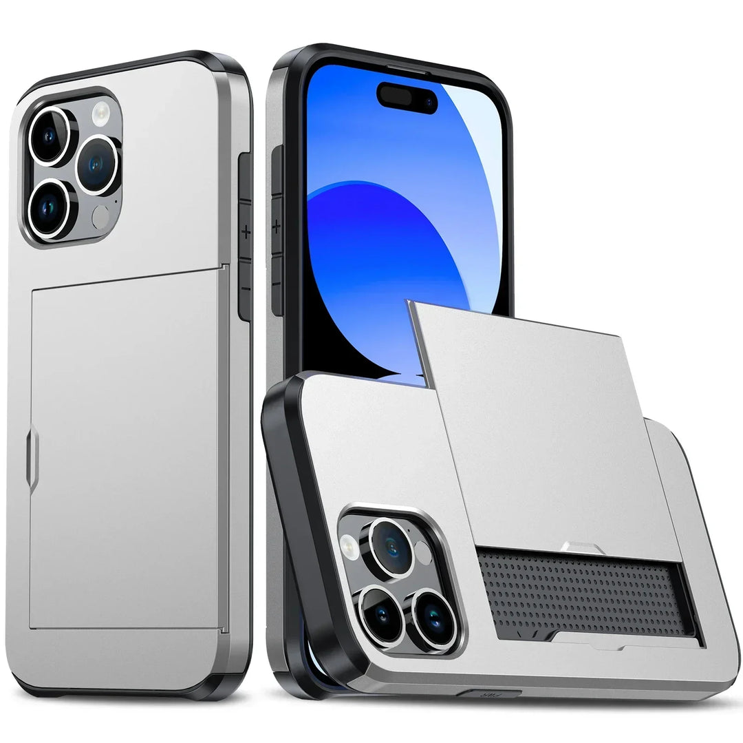 BowLift | LuxShield iPhone Case with Card Holder | Slim Design | Card Storage | Protection & Style
