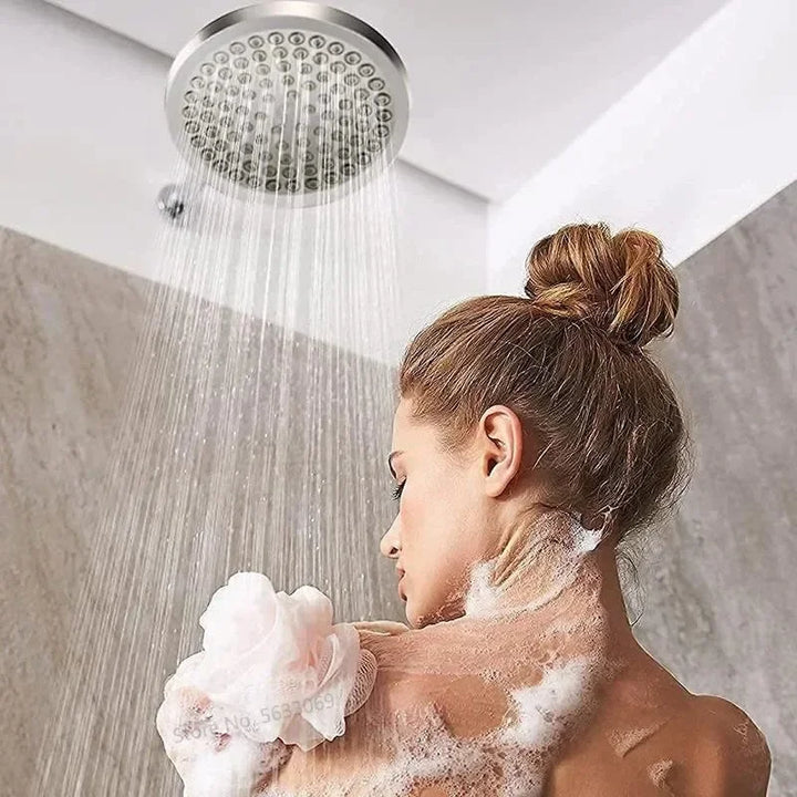 High-Pressure Rain Shower Head with Arm | Round Model – Wall Mount Bowlift