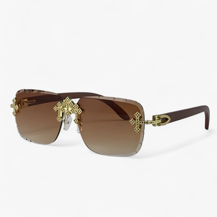 Rimless Steampunk Sunglasses with Metal Accents – Nirex | Bowlift