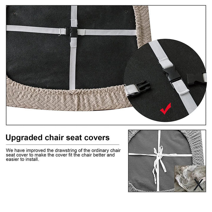 BowLift | CasaLino | Waterproof Chair Seat Covers | Elastic & Washable | Checked Design | 4 Variants | For Kitchen & Dining Room