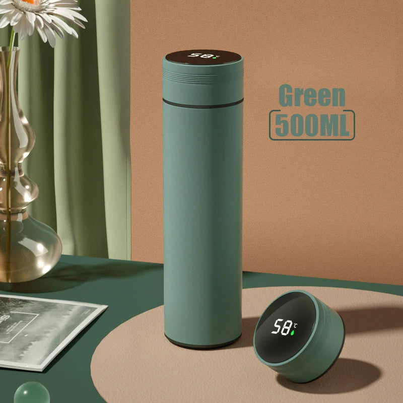Stainless steel thermos with digital display