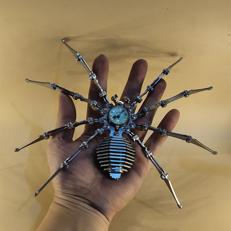BowLift | Robot spider Stainless Steel Mechanical Clock