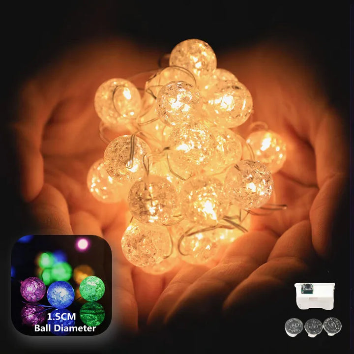 BowLift | LumiaGlow LED string lights | Warm white | 3 modes | Battery operated