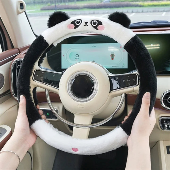 BowLift | Soft Winter Animal Plush Steering Wheel Cover