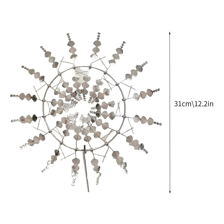 Unique Solar-Powered Kinetic Metal Windmill Spinner - Magical Wind Collectors for Patio, Garden, Lawn Outdoor Decoration Bowlift