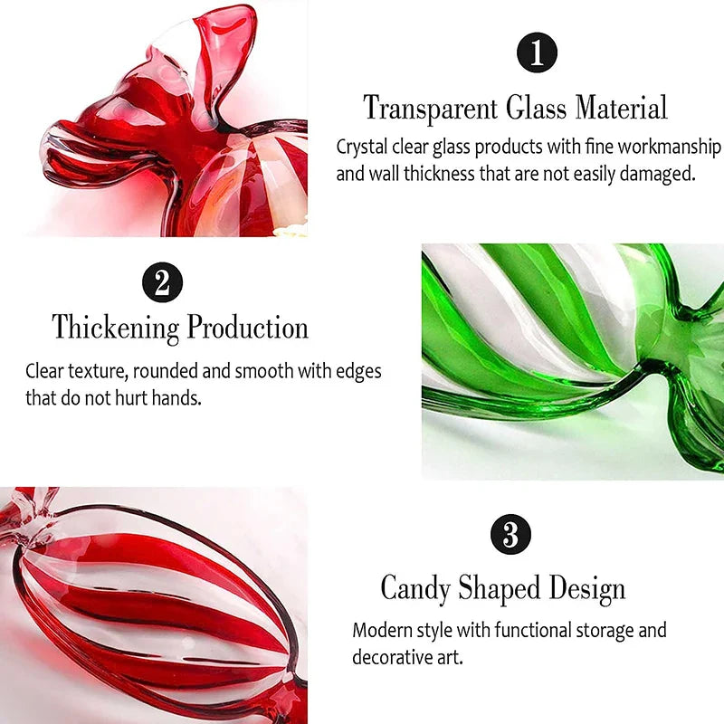Candy-shaped Glass Snack Plate