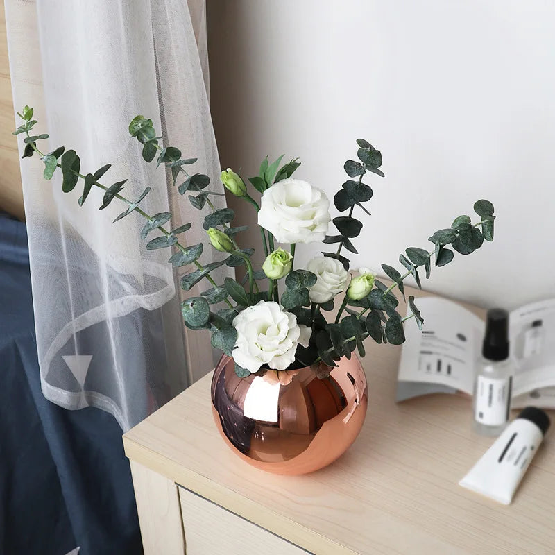 BowLift | Stainless Steel Vase in Nordic Style Desktop Flower Pot BeFlower Pots Gold Black Rose Gold Classic Home Decoration