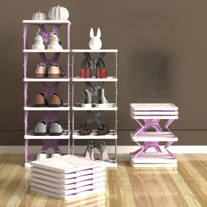 BowLift | Space Saving Foldable Stackable Shoe Storage Rack