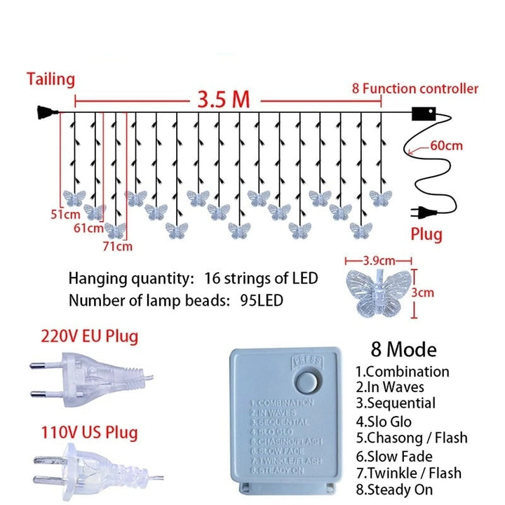 BowLift | Butterfly LED Curtain Lights