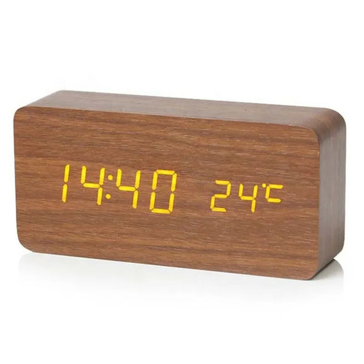 WoodTime – Natural Wooden Digital Clock Bowlift
