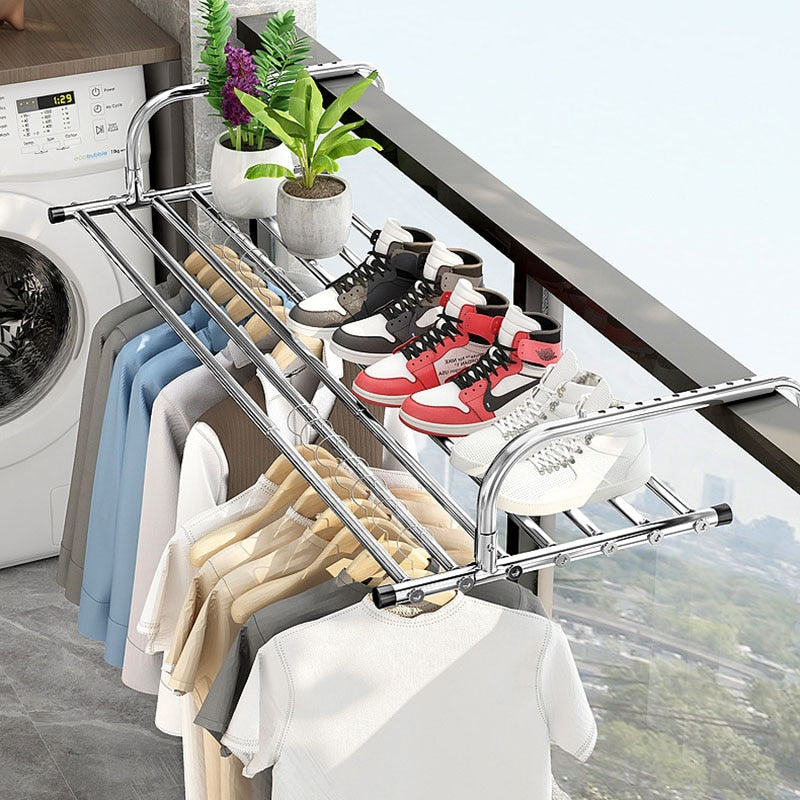 BowLift | Stainless Steel Foldable Balcony Clothes Hanger
