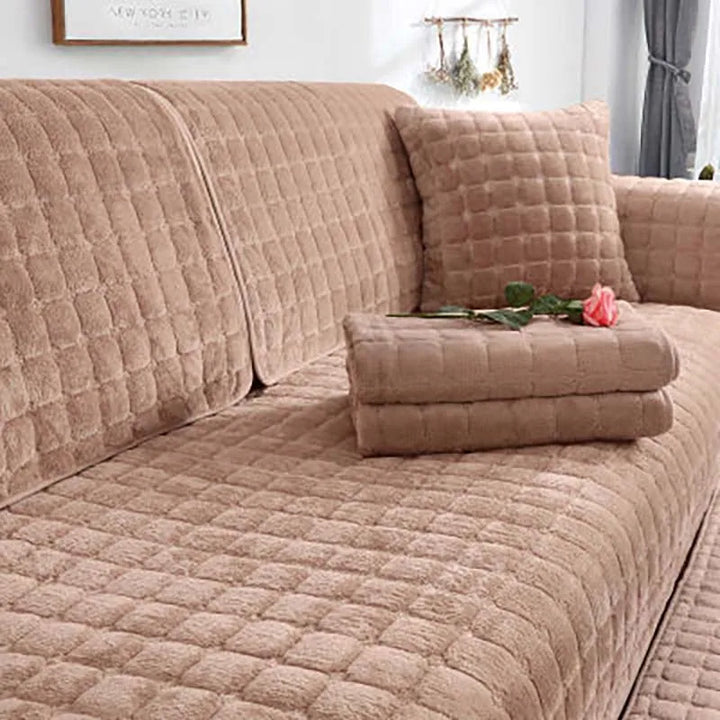 Cozy Soft Thick Plush Non-Slip Sofa Cover | Bowlift