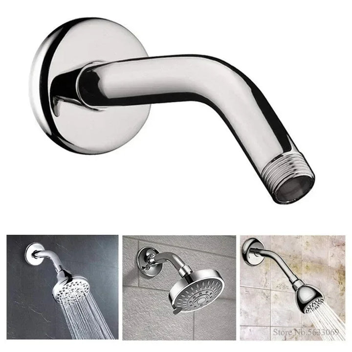 High-Pressure Rain Shower Head with Arm | Round Model – Wall Mount Bowlift