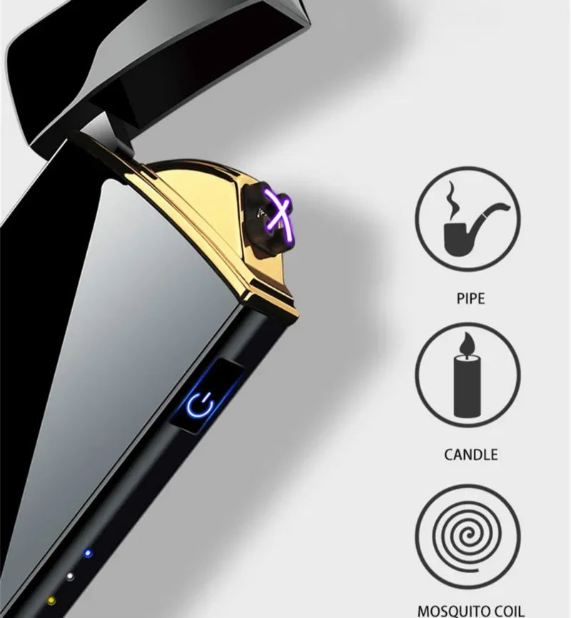 BowLift | Rechargeable USB Plasma Lighter with Windproof Double Arc Flame – Stylish Metal Design for Indoor and Outdoor Use