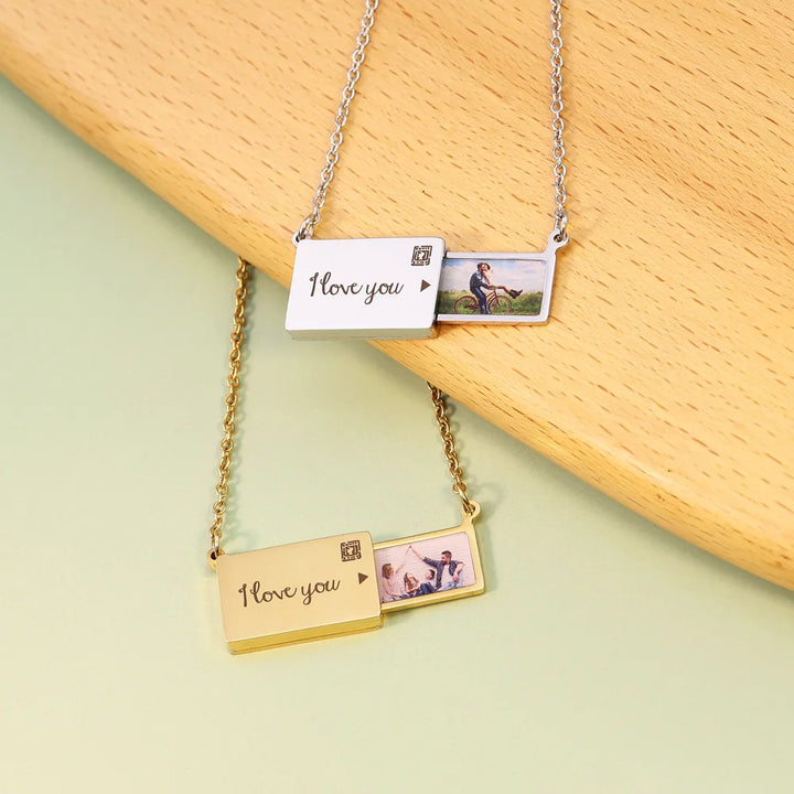 BowLift | Personalized Custom Photo Envelope Necklace