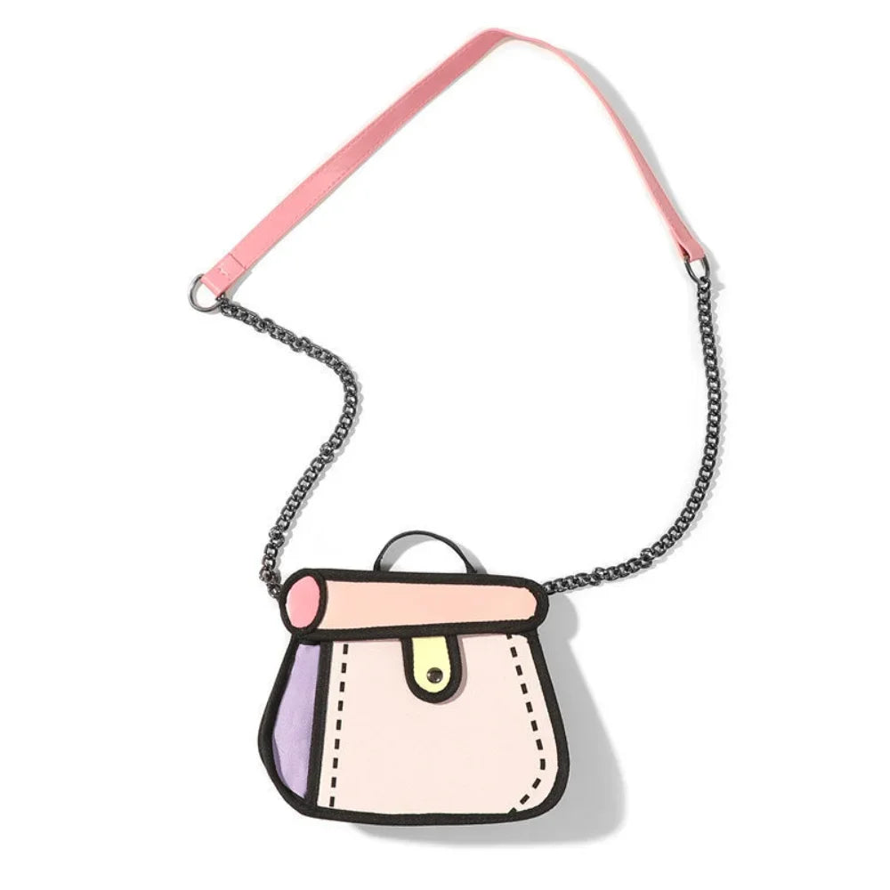 BowLift | 2D Canvas Texture Crossbody Bag