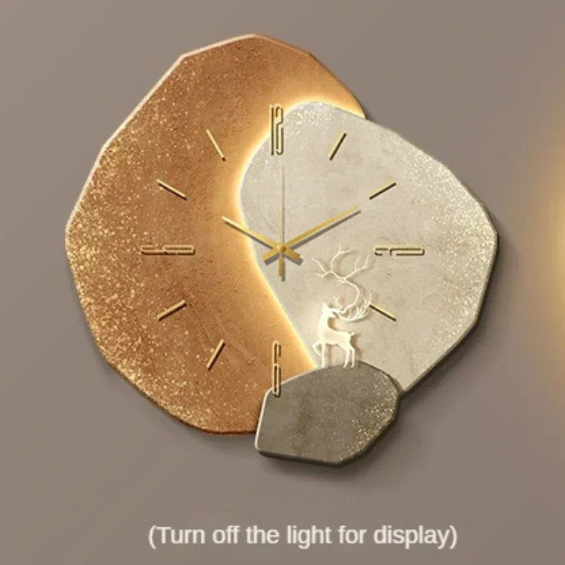 BowLift | Scandinavian Luxurious Wall Clock – Modern Design with Lighting
