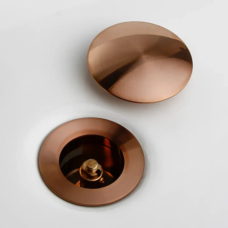 Bagnolux Rose Gold Sink Drain Valve Bowlift