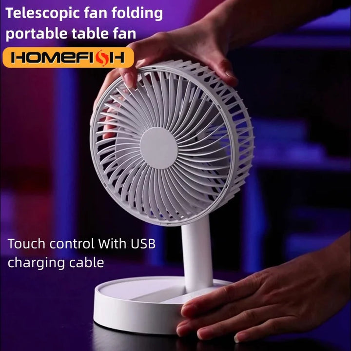 BowLift | Folding Fan AeroFold | 4-Stage USB Fan with Timer | Compact & Quiet | For Indoor & Outdoor