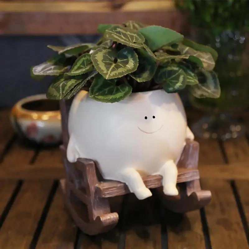 Swing chair succulent pot