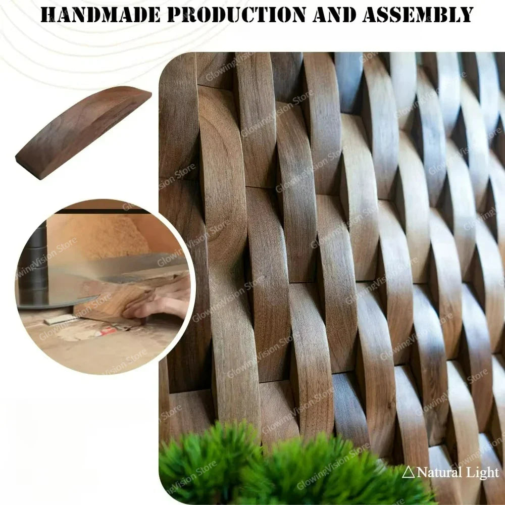 BowLift | 3D Mosaic Wall Panel Solid Wood Acoustic Decor