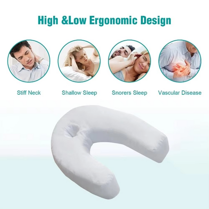 BowLift | U-Shaped Side Sleeper Pillow for Neck and Spine Support