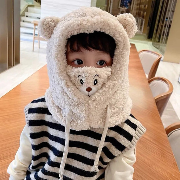 BowLift | Plush Warm Bear Winter Scarf Mask