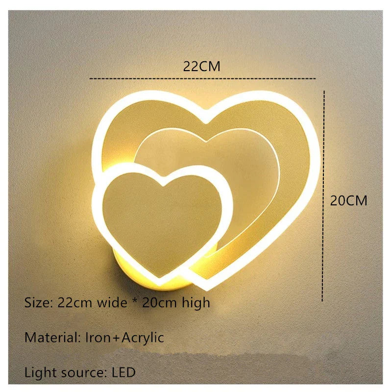 HeartGlow Wall Lamp - Modern LED Lighting Bowlift