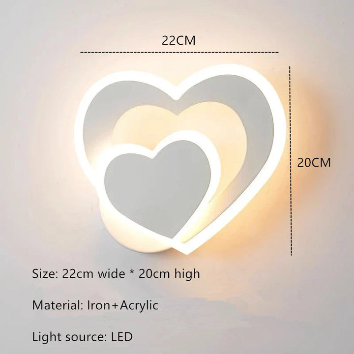 HeartGlow Wall Lamp - Modern LED Lighting Bowlift