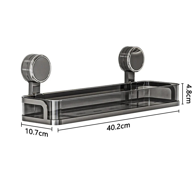 BowLift | Wall shelf with suction cup | No drilling | Shelf for bathroom & kitchen | Multifunctional