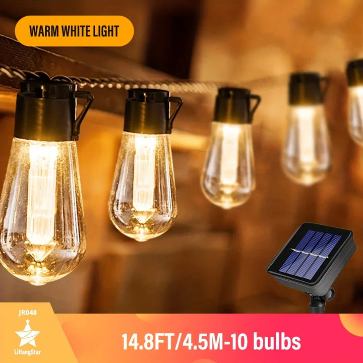 BowLift | LED Solar String Lights SolaLuma | Waterproof IP44 | For Garden, Terrace & Camping | Automatic Lighting