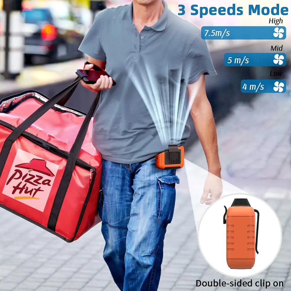 BowLift | USB Rechargeable Portable Waist Clip Air Conditioner Fan