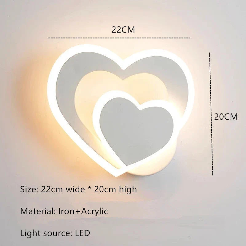 HeartGlow Wall Lamp - Modern LED Lighting Bowlift