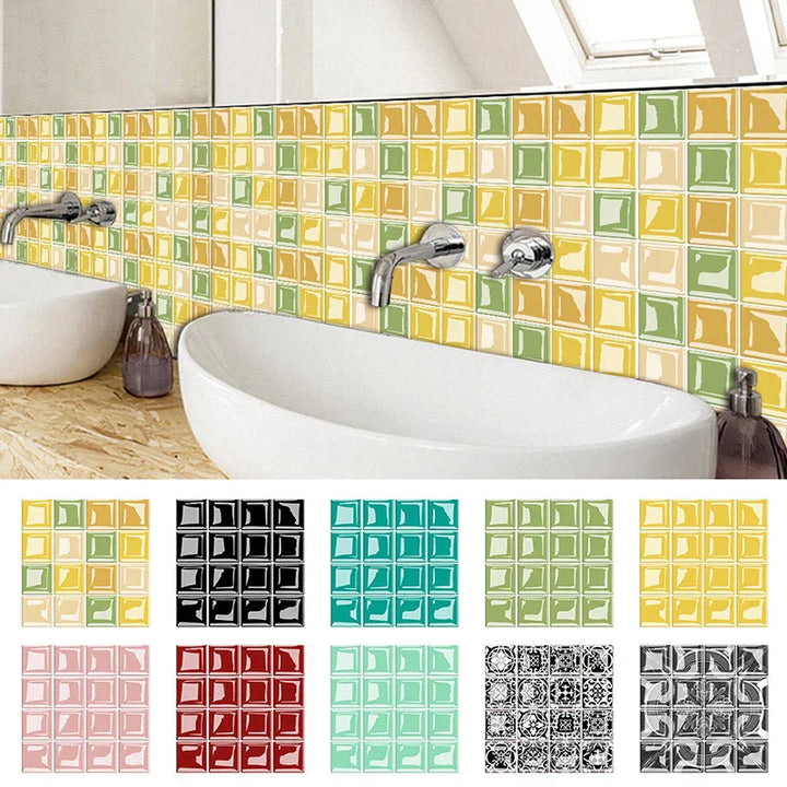 DecoMosaic 3D Mosaic Wall Tile Stickers Bowlift