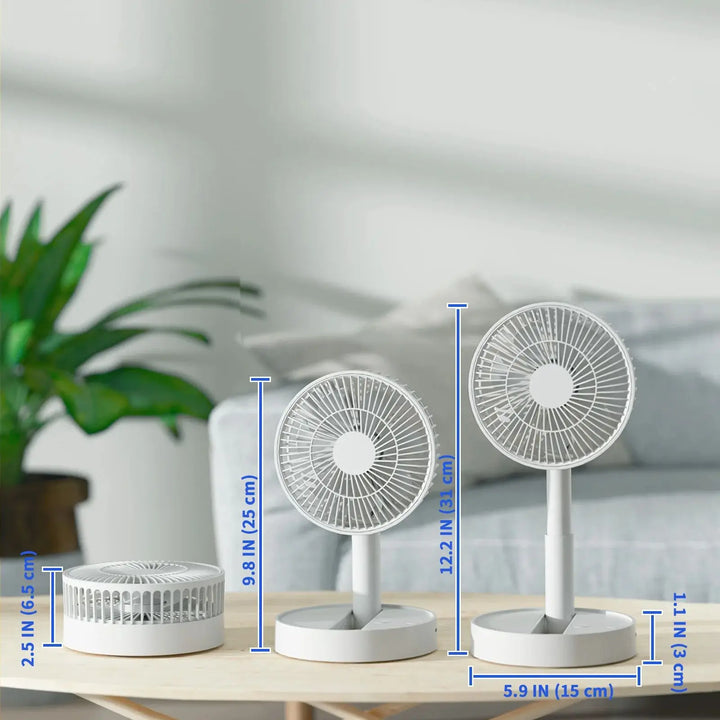 BowLift | Folding Fan AeroFold | 4-Stage USB Fan with Timer | Compact & Quiet | For Indoor & Outdoor
