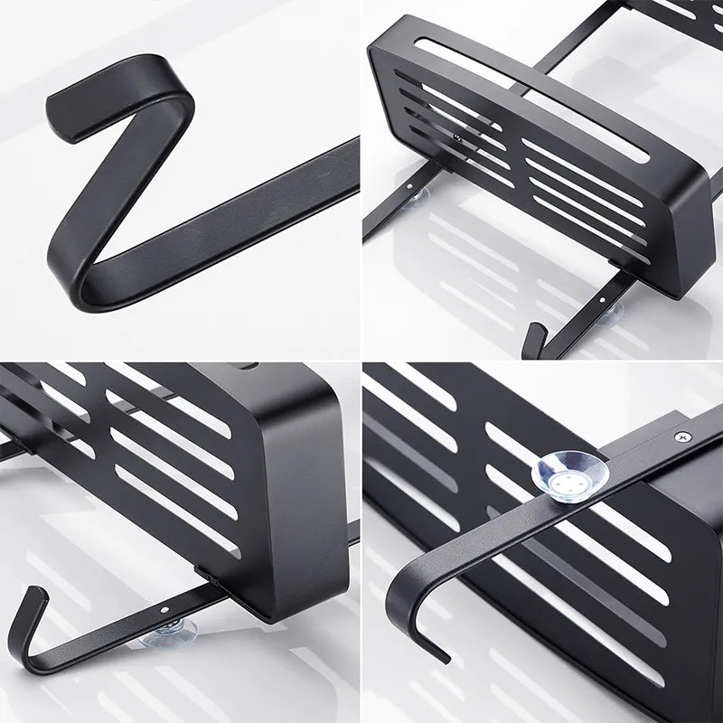 BowLift | Sleek Shower Nail-Free Dual Layer Organizer Rack