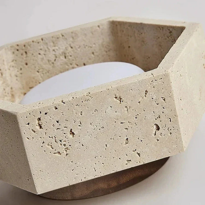 BowLift | Wabi Sabi Travertine LED Ceiling Lamp