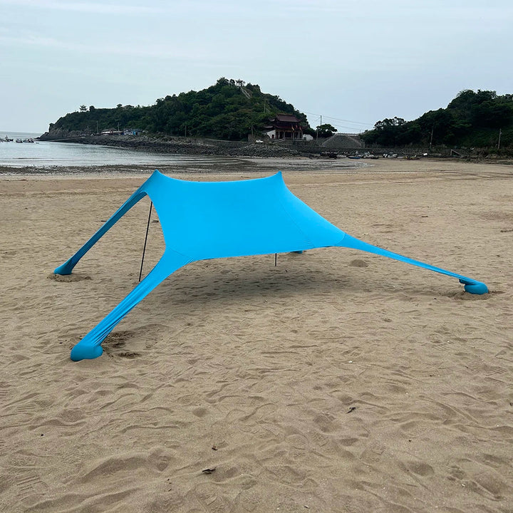 BowLift | Solaviva Beach Tent with UV Protection UPF50+ | Windproof & Waterproof | For 3–4 People | 200×200×170 cm
