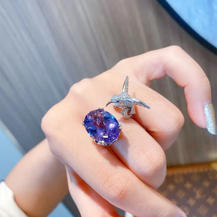 BowLift | Majestic Hummingbird Gemstone Ring
