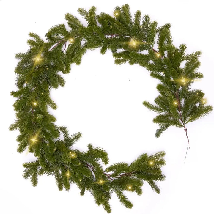 BowLift | LightLux | Artificial Pine Garland with LED Lighting
