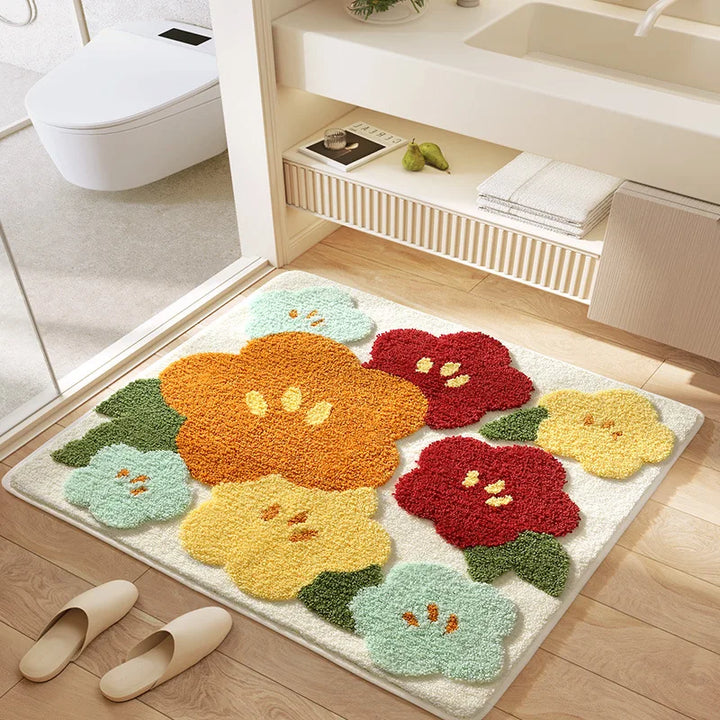 Flower Garden Bath Mat | Bowlift