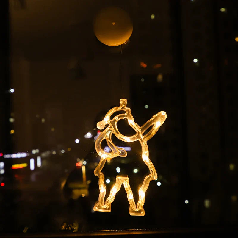 BowLift | Luminova | LED Window Light Christmas | Bell · Snowman · Star | Battery Operated & with Suction Cup | Warm White | Window Decoration