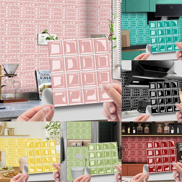 DecoMosaic 3D Mosaic Wall Tile Stickers Bowlift