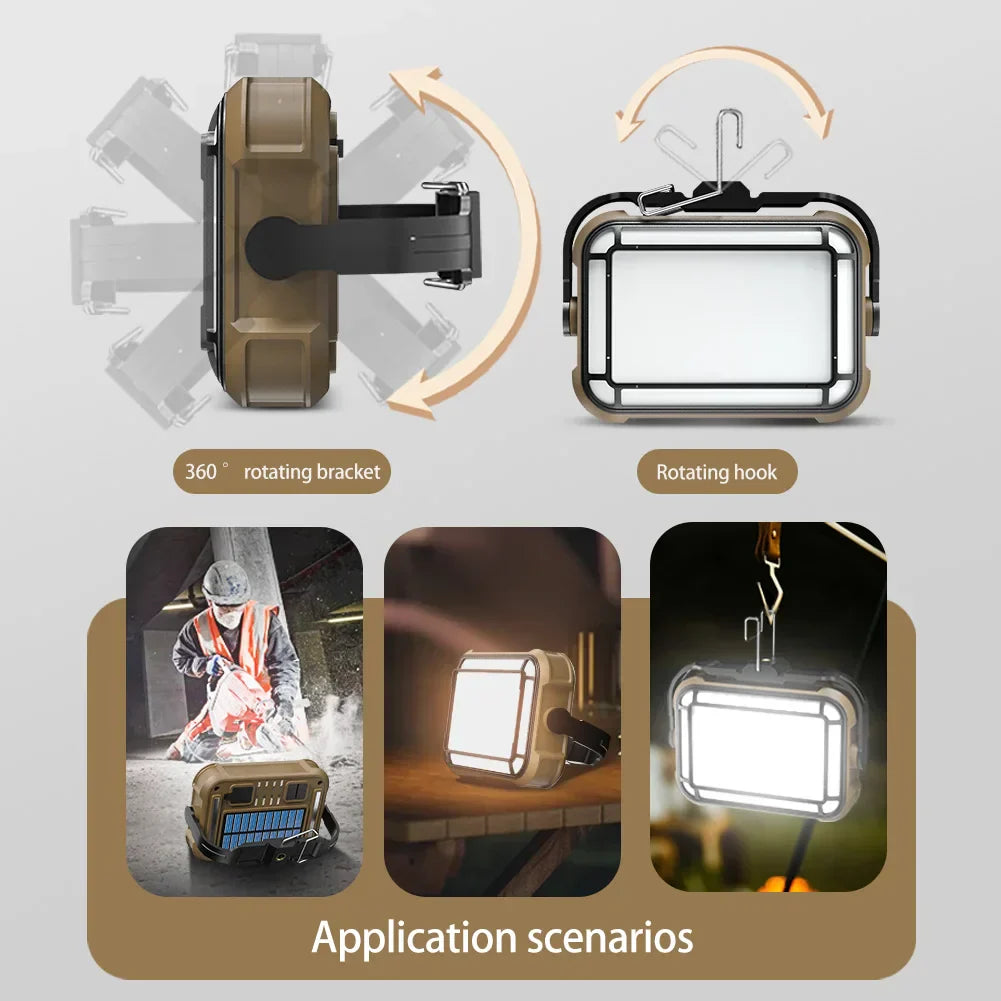 BowLift | LumoLite Pro | Solar-powered Work Light | 3 Lighting Modes | Compact & Flexible